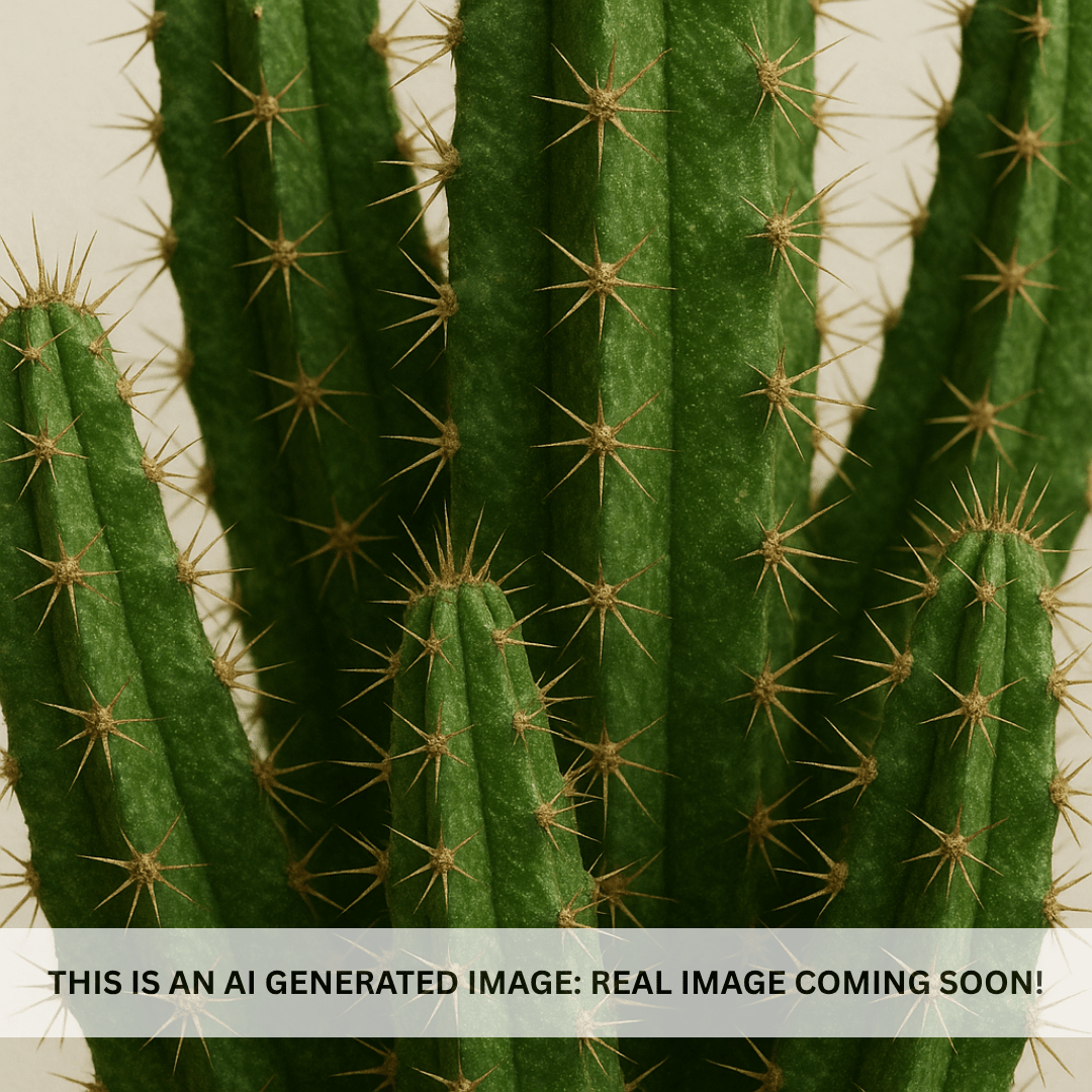 Fairy Castle Cactus (Acanthocereus tetragonus) branching columnar stems close-up — Phoenix, AZ