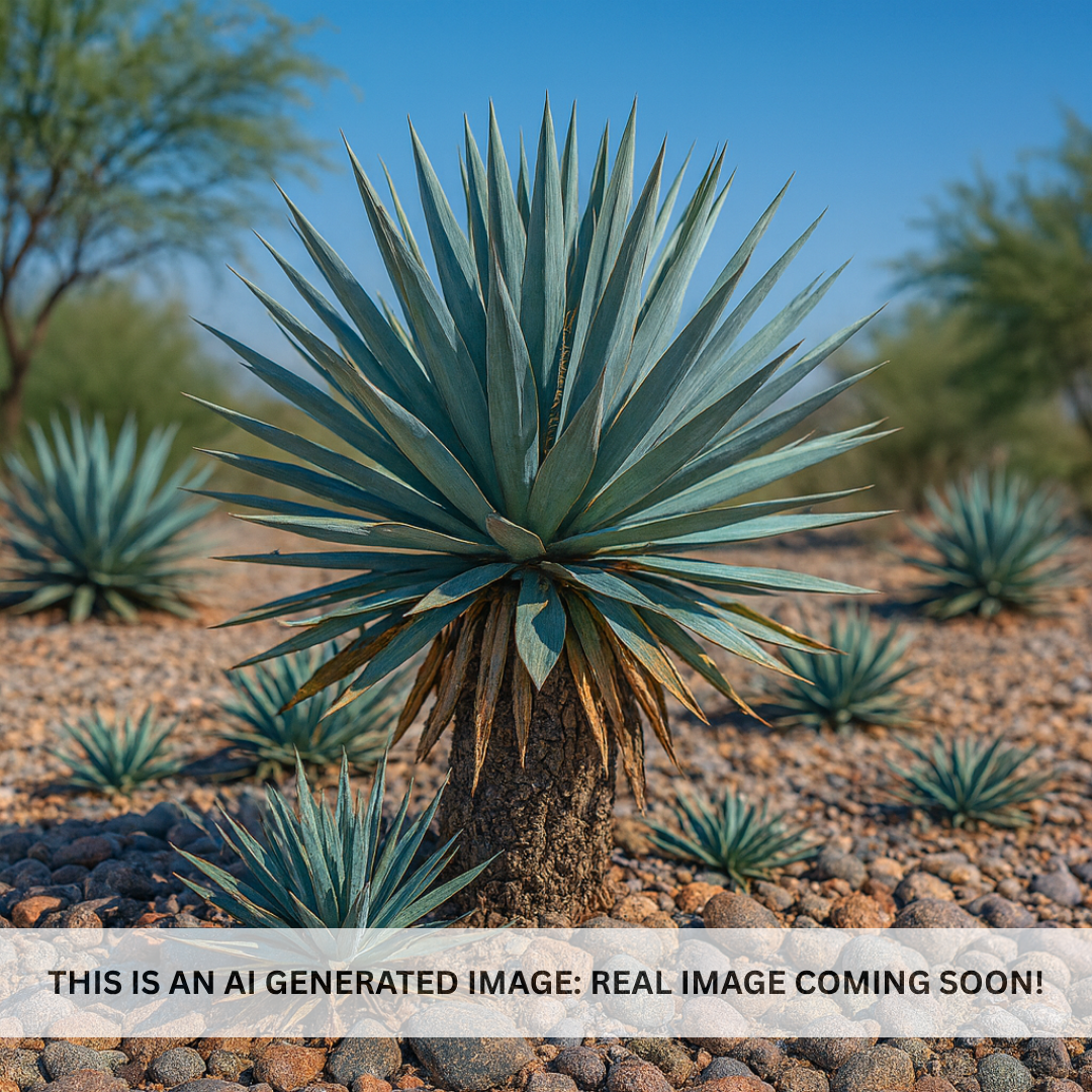 Pale Leaf Yucca (Yucca pallida) clump in desert landscape setting — Phoenix, AZ