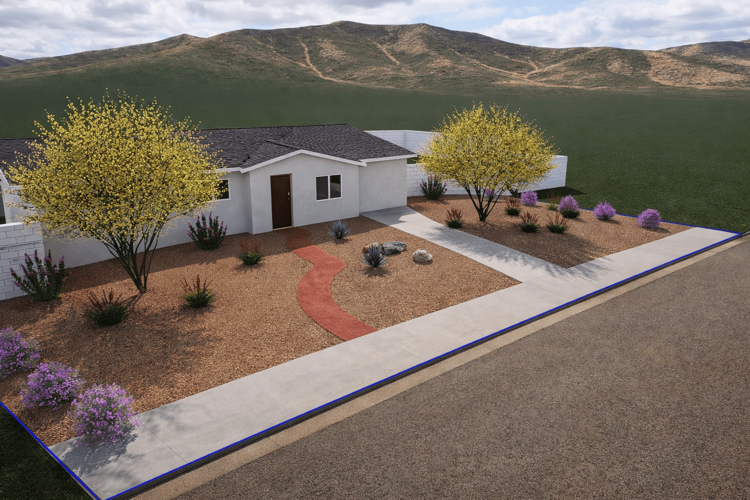 Golden Mesa Xeriscape: Low-Water Front Yard Landscaping