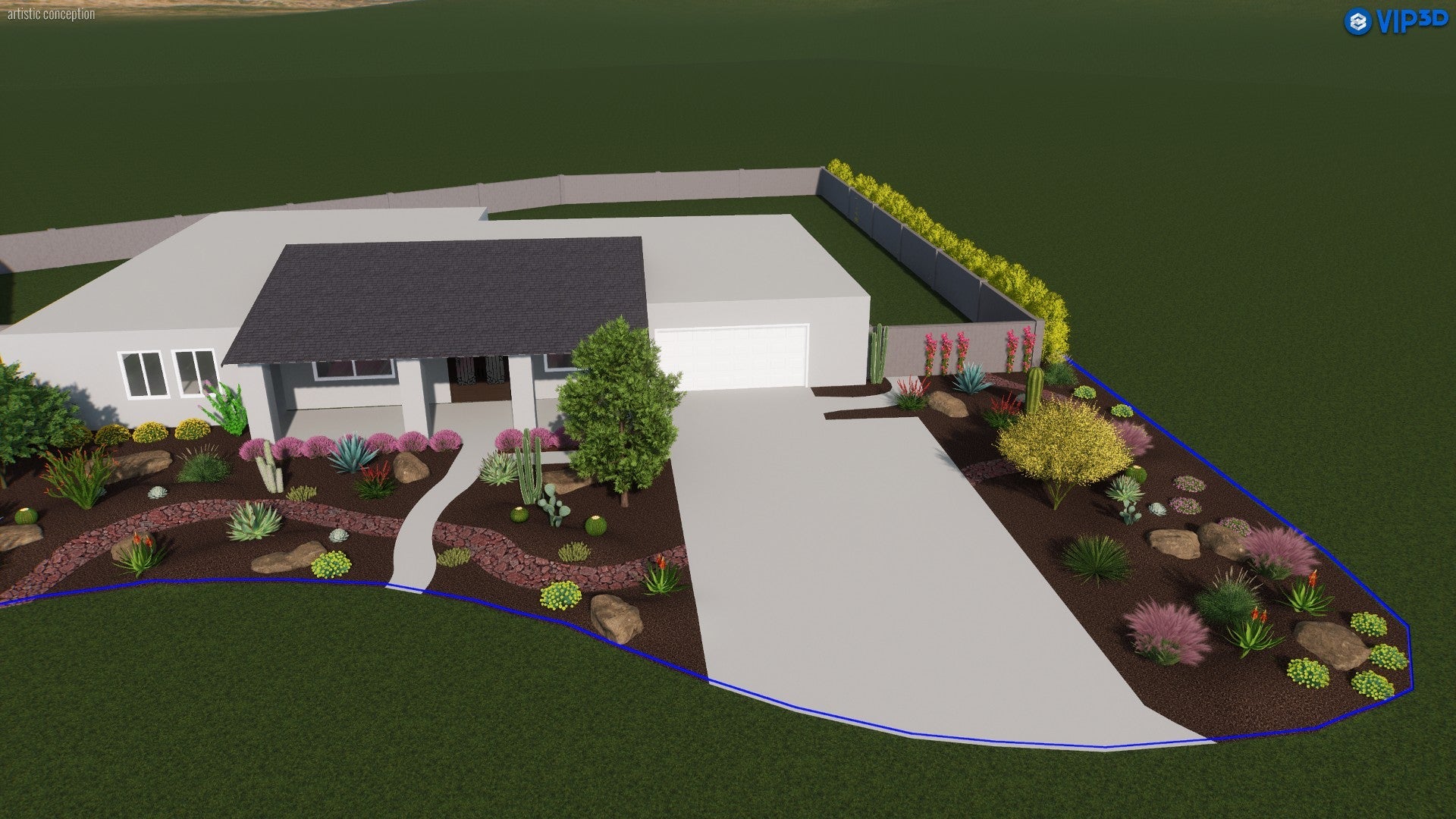 Desert Radiance: A Lush and Low-Maintenance Welcome