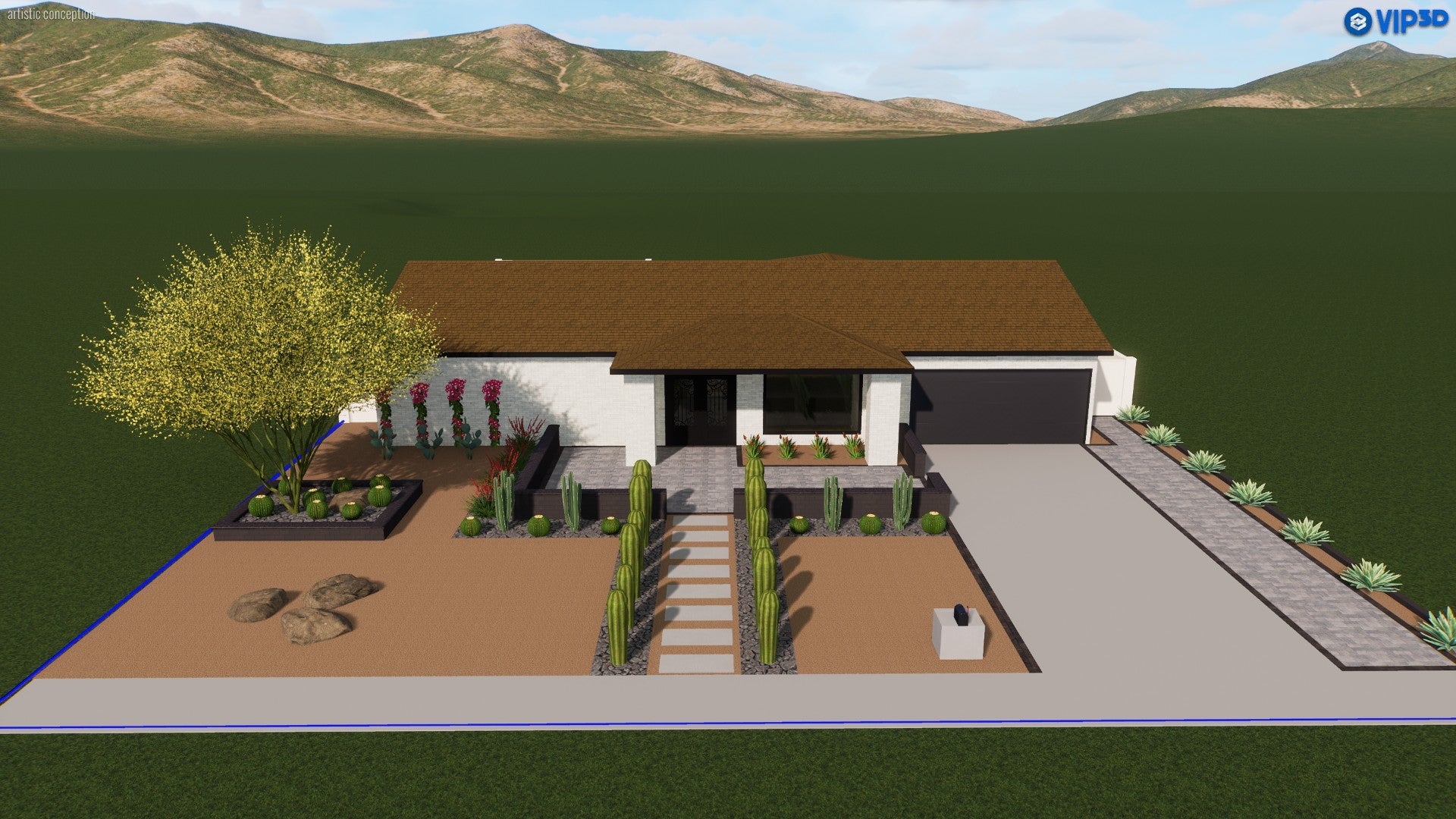 Sculptural Desert Gem: A Contemporary Southwest Entrance