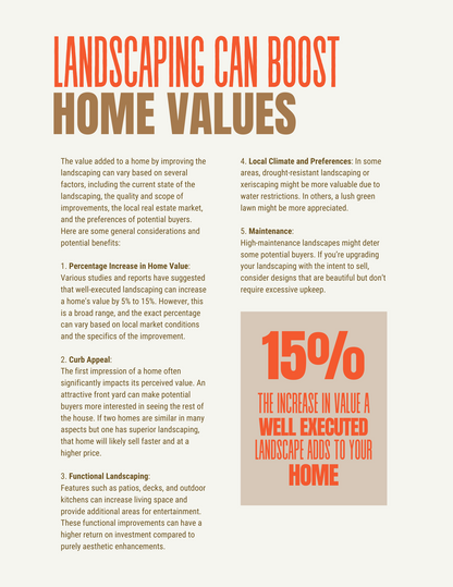 Green Gold - The Ultimate Guide To Elevating Home Value Through Landscaping