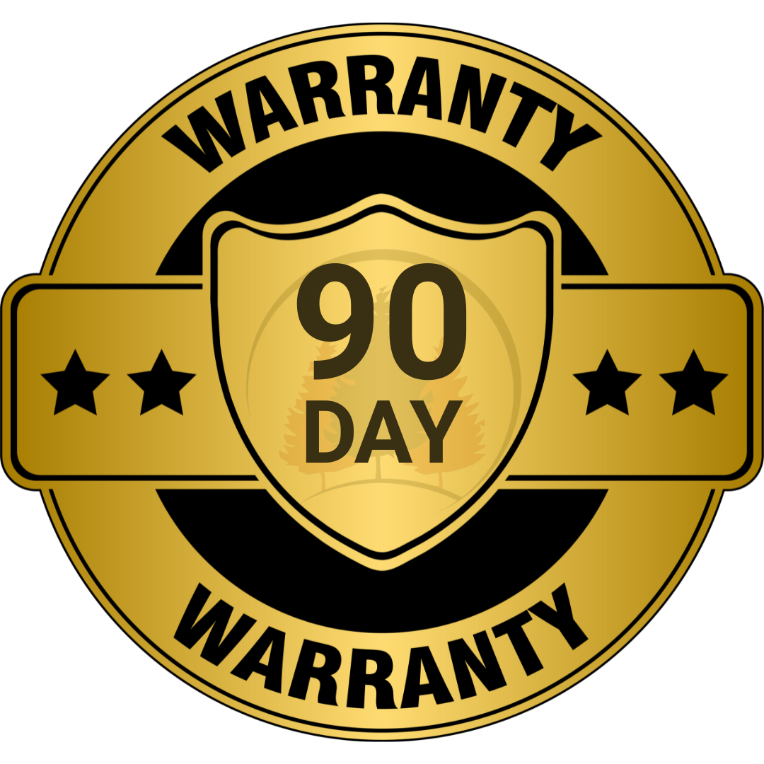 90-Day No Questions Asked Warranty for Orders $1,000-$2,000