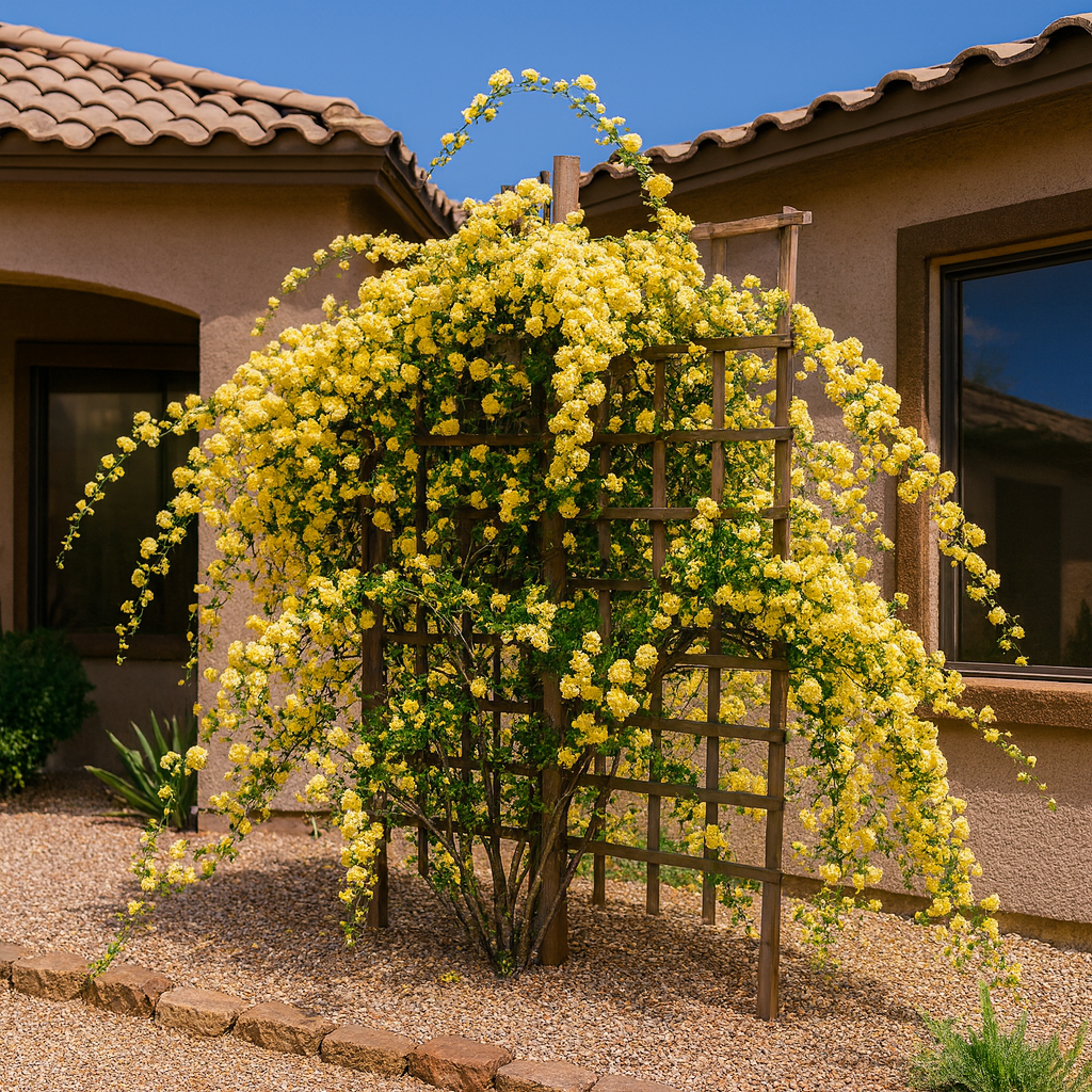 Lady Banks Rose - Yellow Espalier