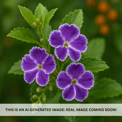 Purple Sky Flower - Staked