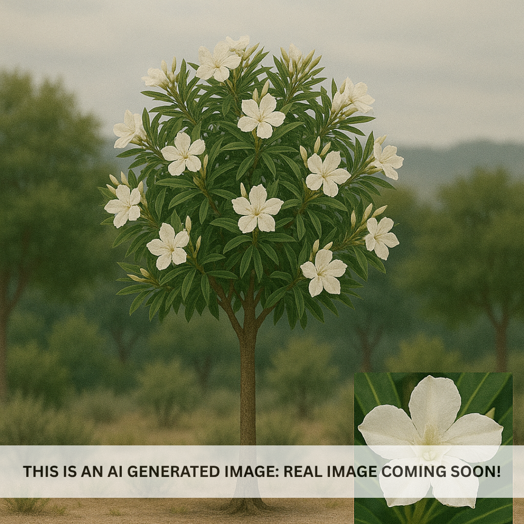 White Oleander Tree